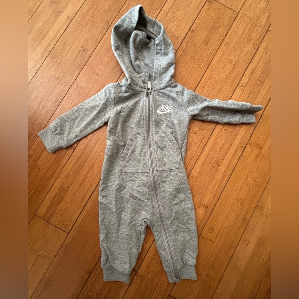 Nike Grey long sleeve zip up 6m